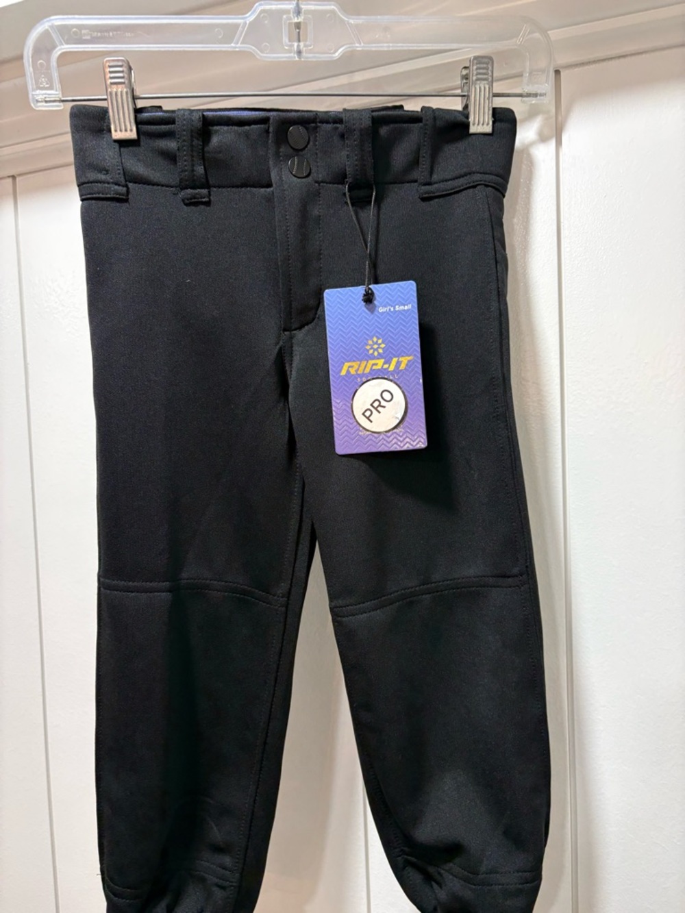 Rip-It Classic Softball  Pants Girls Size Small 4 Way Stretch  Pro Black NWT New